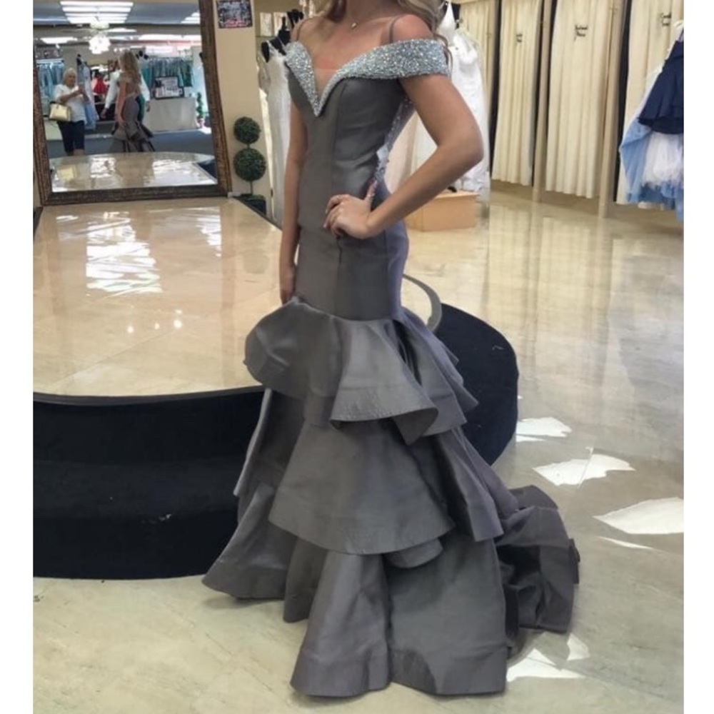 Beautiful Tiered Mermaid Pageant dress